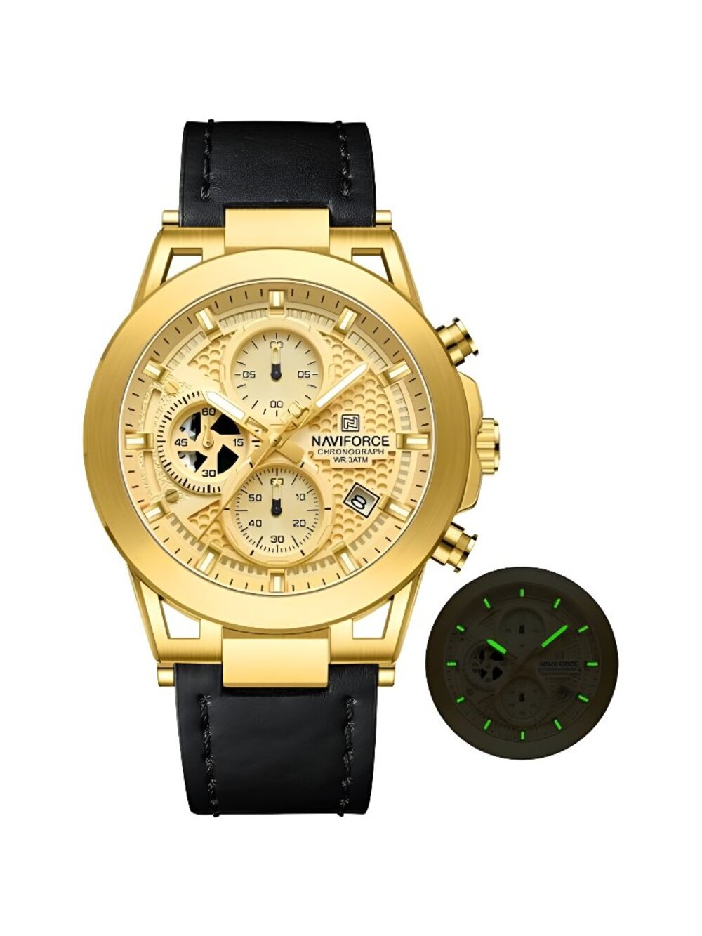 Men Sport Chronograph Watches,with Calendar Quartz Mens Waterproof Wrist Watch